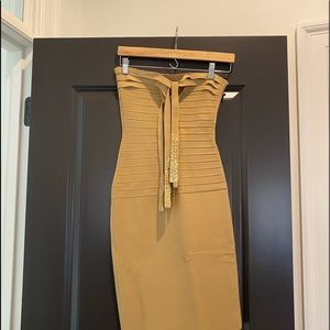 Herve Leger strapless dress